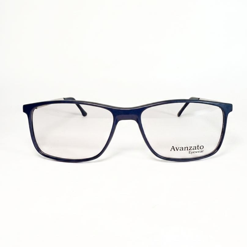 Armação de Grau Acetato Metal 444 54-16 Azul Marinho - Avanzato Optical