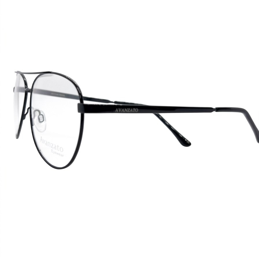 Armação de Grau Metal 863 55-16 Preto Aviador