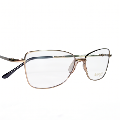 Armação de Grau Metal 870 54-18 Dourado Intenso com Ponte Anatômica - Avanzato Optical