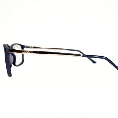 Armação de Grau Acetato Metal 444 54-16 Azul Marinho - Avanzato Optical