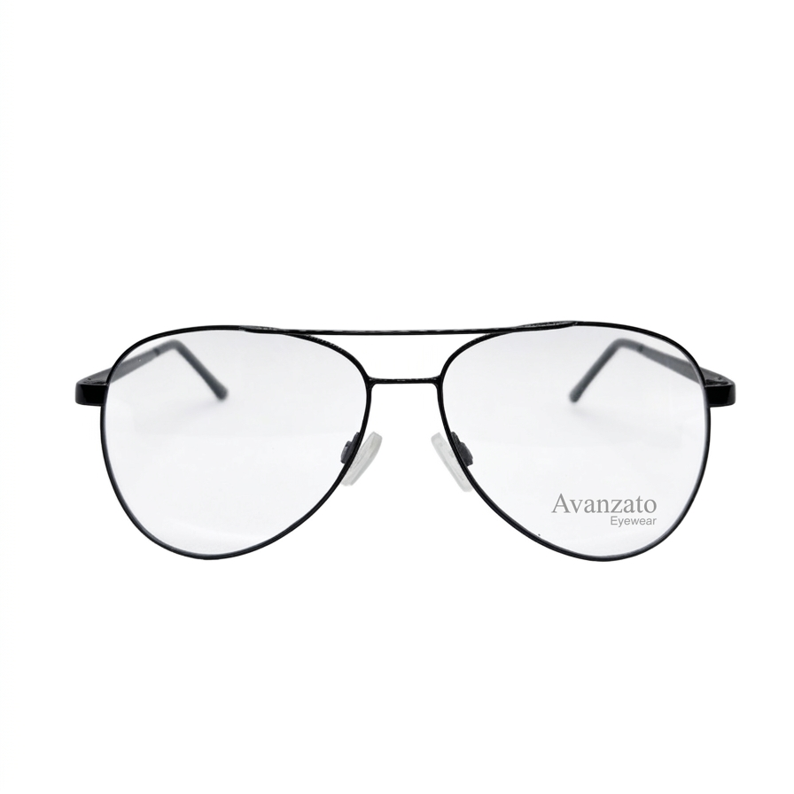 Armação de Grau Metal 863 55-16 Preto Aviador